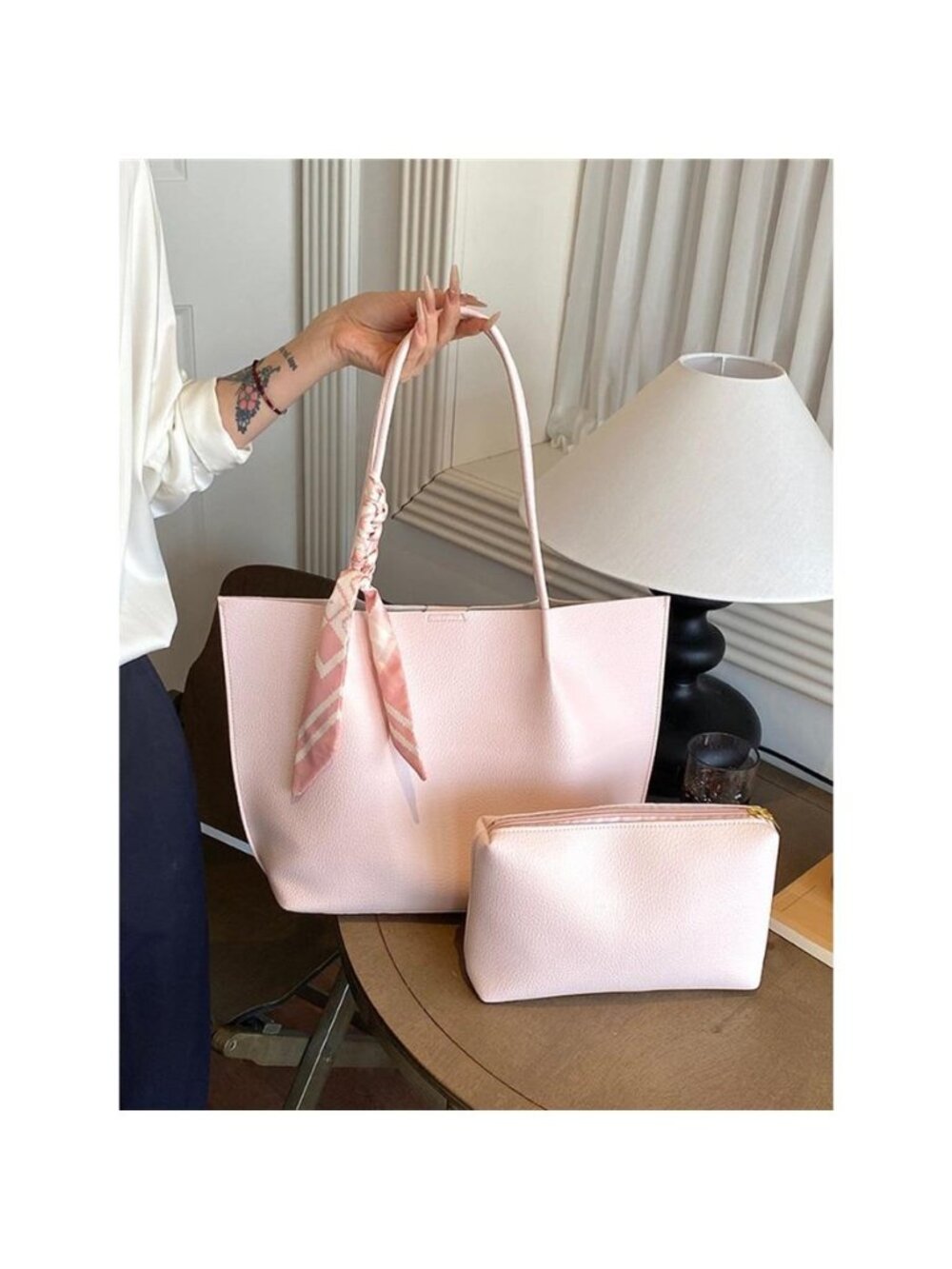 PU Leather Tote Shoulder Bag